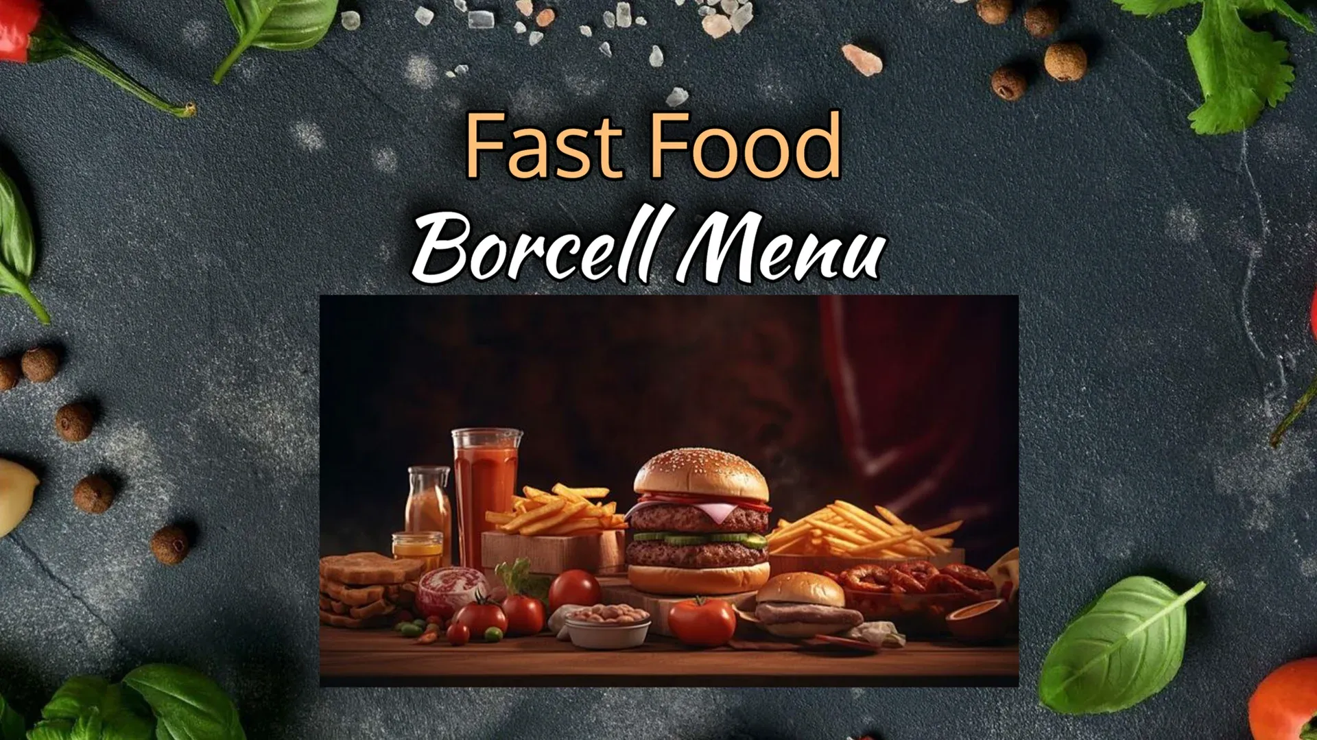 Hamburguesería: plantilla de señalización digital para Gastronomía