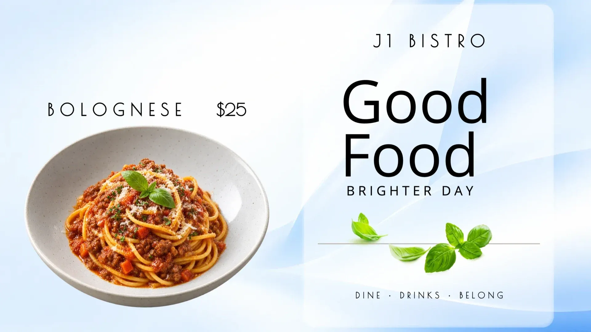 Buena comida: plantilla de señalización digital para Gastronomía