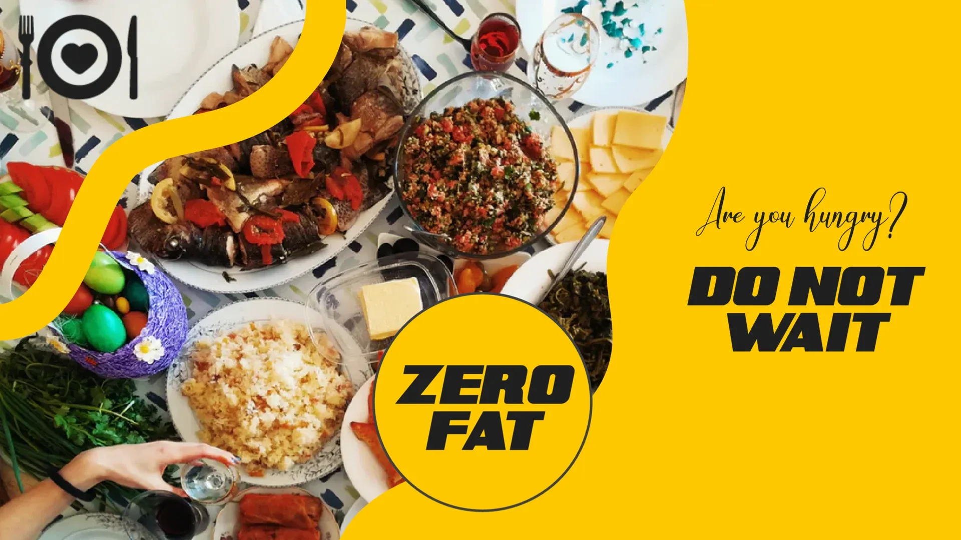 Comida sana: plantilla de señalización digital para Gastronomía